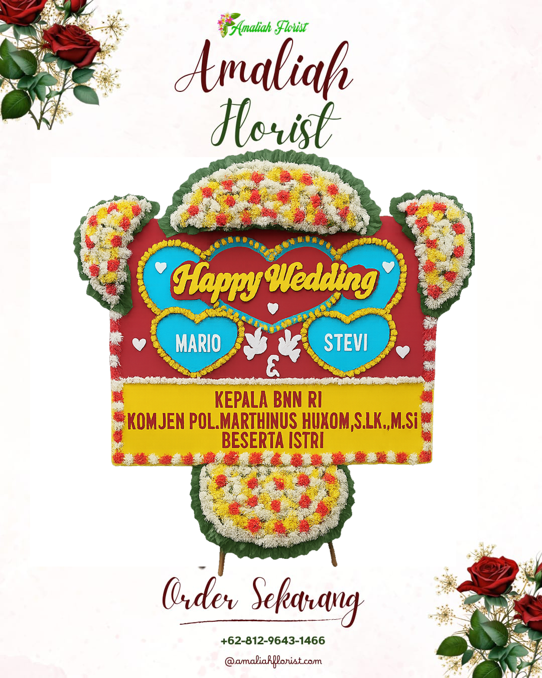 Papan Bunga Pernikahan Lampung Timur